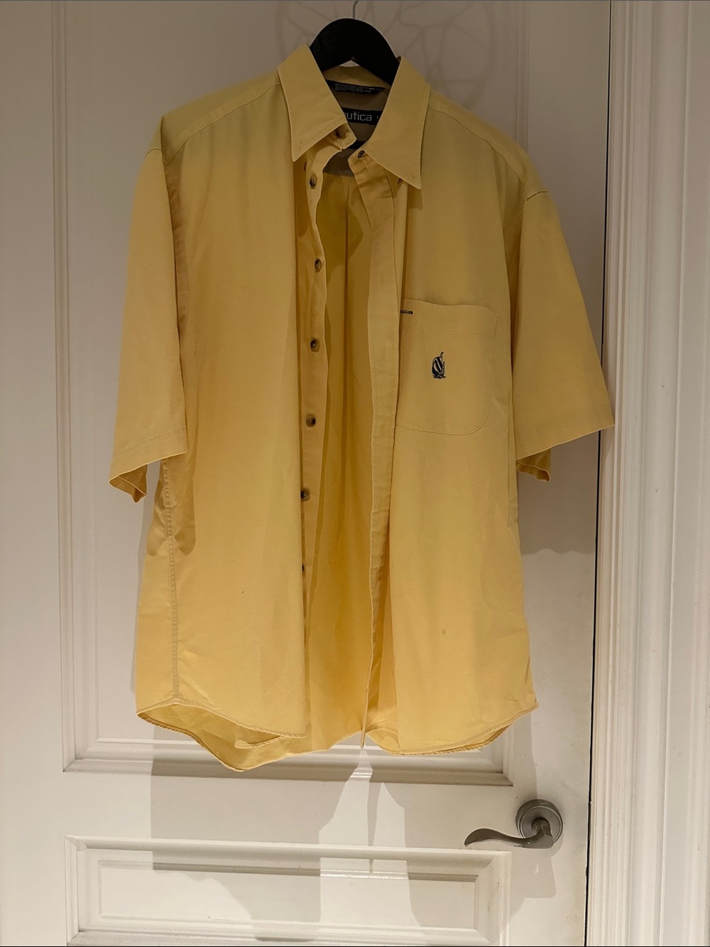Nautica Men's Short-Sleeve Button-Down Shirt in Yellow
